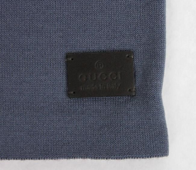 Gucci Unisex Burgund Blau Wolle Beanie Medium Strickmütze