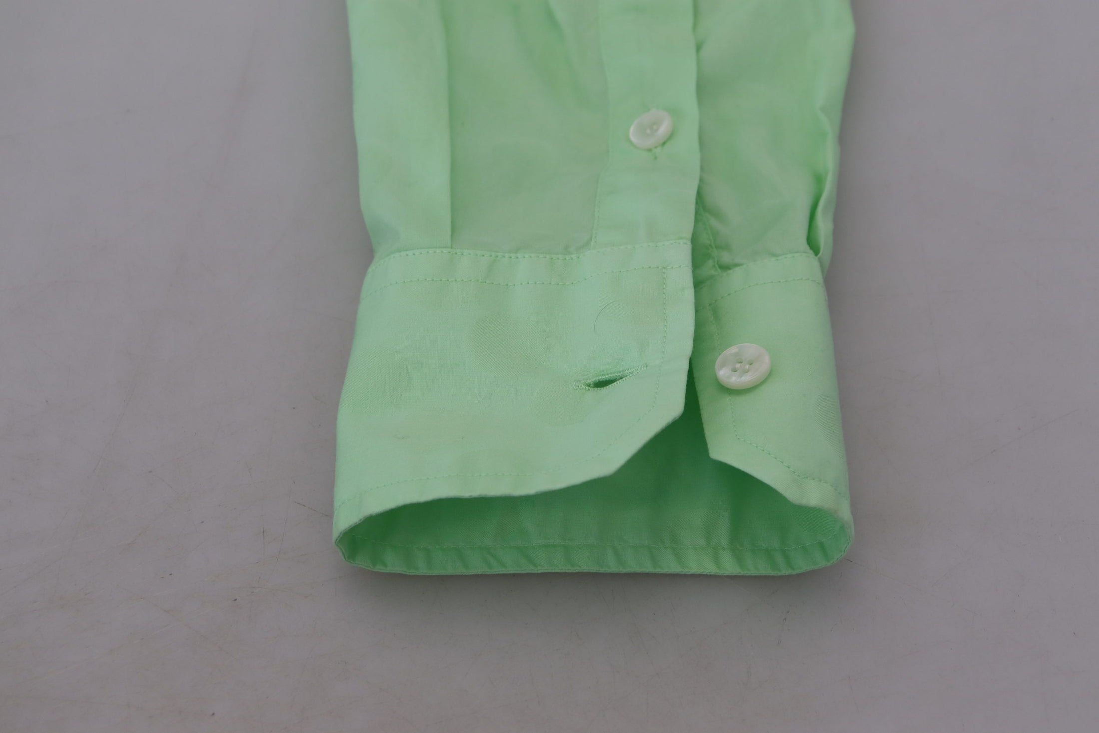 Dolce &amp; Gabbana Mint Green Slim Fit Casual Button Down Shirt