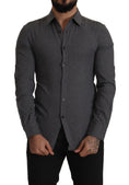 Load image into Gallery viewer, Costume National Elegant gray cotton button-up shirt
