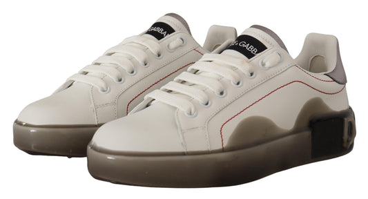 Dolce & Gabbana Elegante weiße Leder-Sneakers