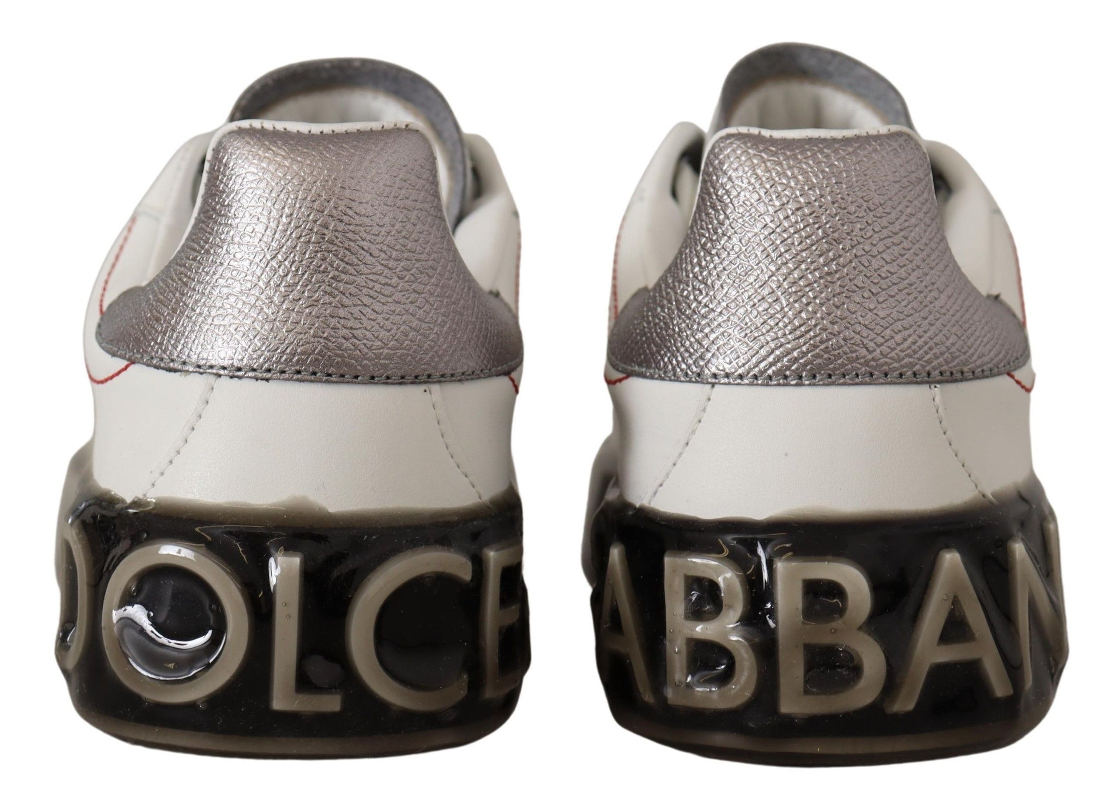 Dolce & Gabbana Elegante weiße Leder-Sneakers