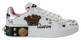 Bild in Galerie-Betrachter laden, Dolce & Gabbana Queen Crown Chic Leder Sneakers
