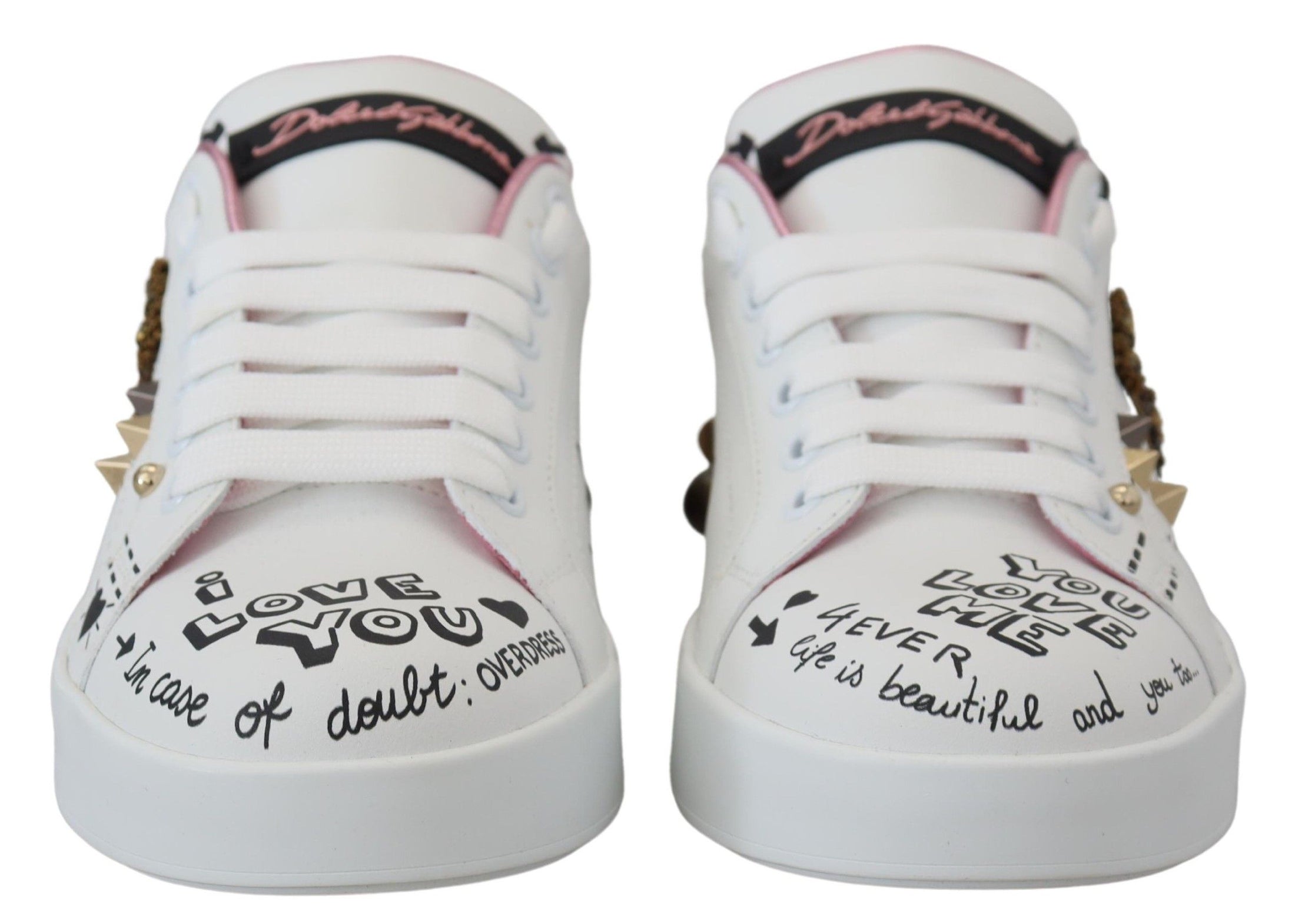 Dolce & Gabbana Queen Crown Chic Leder Sneakers