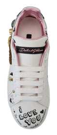 Bild in Galerie-Betrachter laden, Dolce & Gabbana Queen Crown Chic Leder Sneakers
