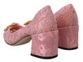 Load image into Gallery viewer, Dolce & Gabbana Pastellrosa Spitze und kristallverzierte Pumps
