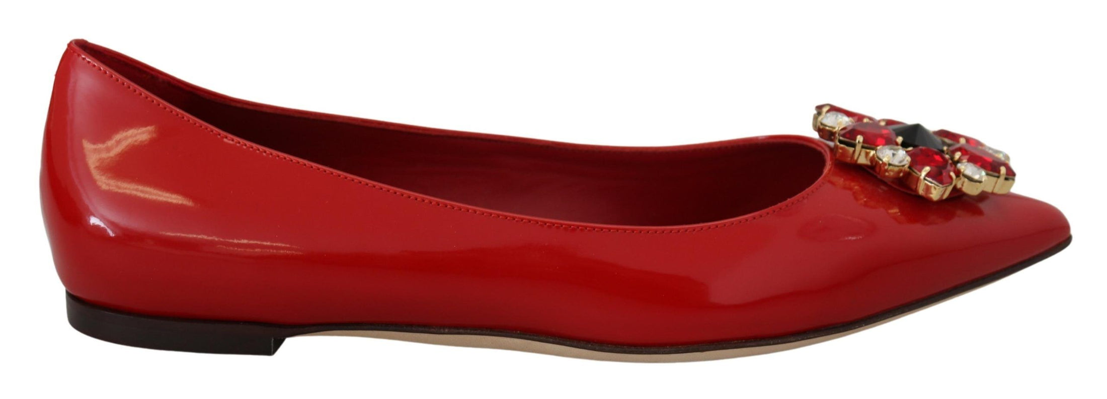 Dolce & Gabbana Rote Loafers aus Wildleder mit Kristall - Exquisite Eleganz