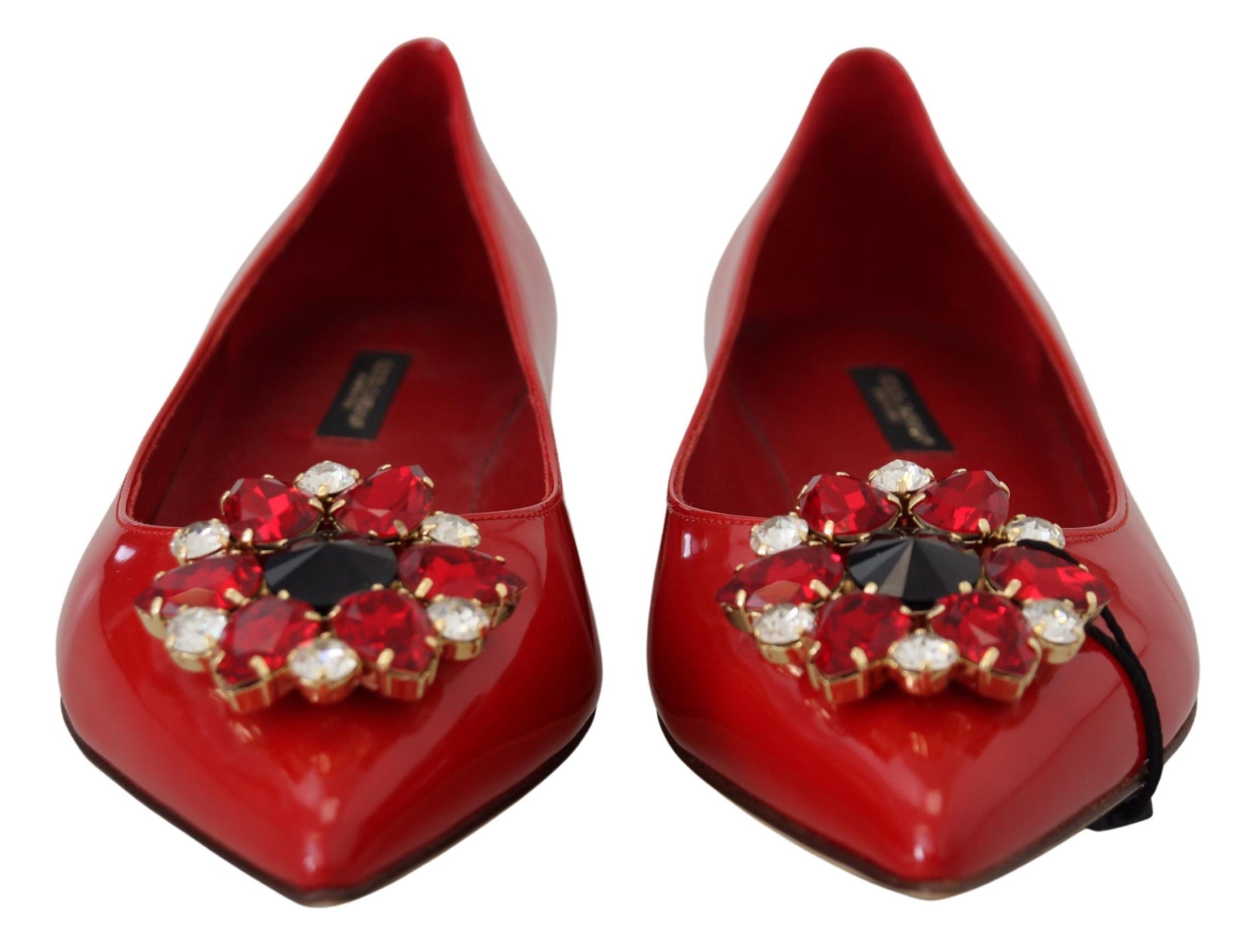 Dolce & Gabbana Rote Loafers aus Wildleder mit Kristall - Exquisite Eleganz