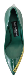 Load image into Gallery viewer, Dolce & Gabbana Smaragdgrüne Eleganz Leder Heels Pumps
