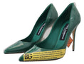 Load image into Gallery viewer, Dolce & Gabbana Smaragdgrüne Eleganz Leder Heels Pumps
