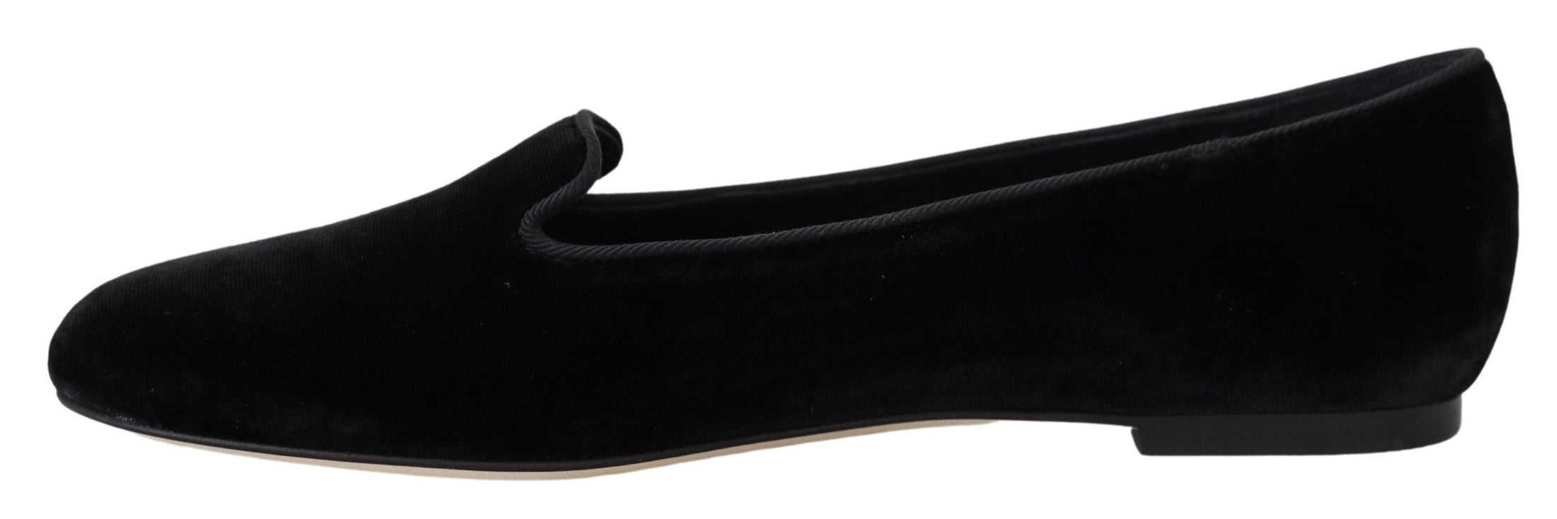 Dolce & Gabbana Elegante schwarze Loafers aus Seidenmischung