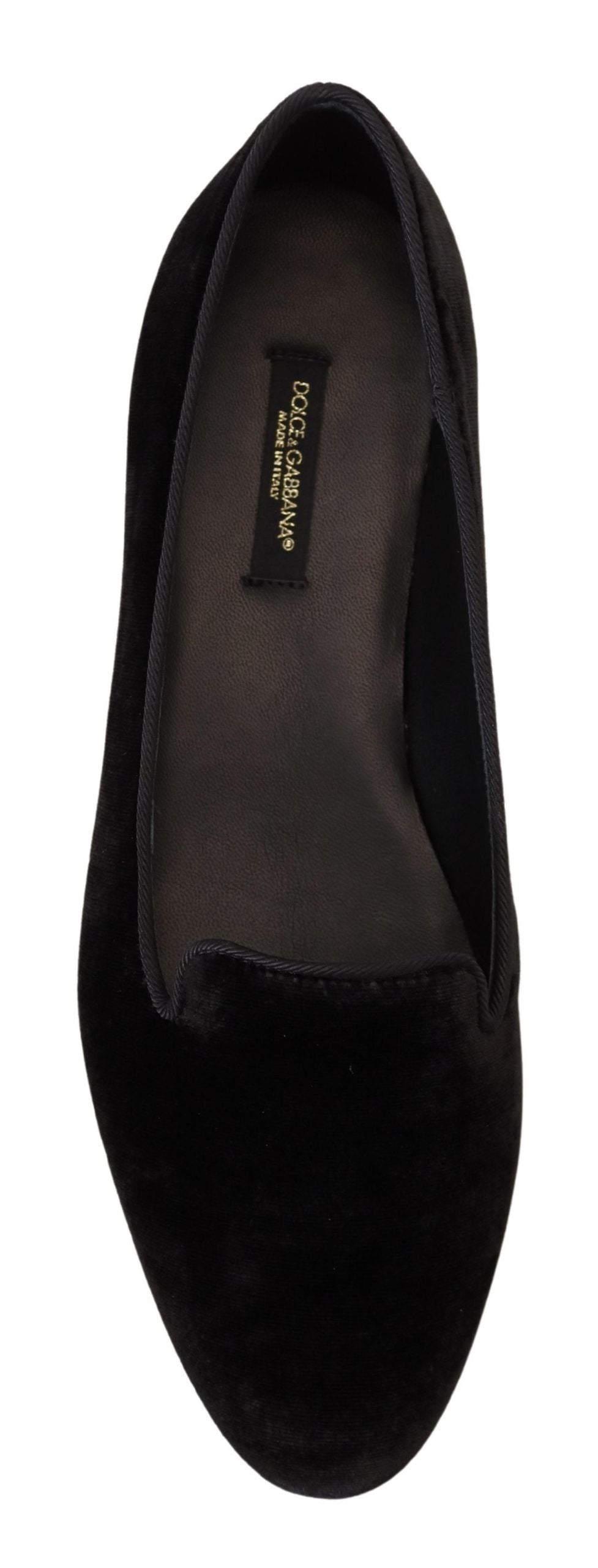 Dolce & Gabbana Elegante schwarze Loafers aus Seidenmischung