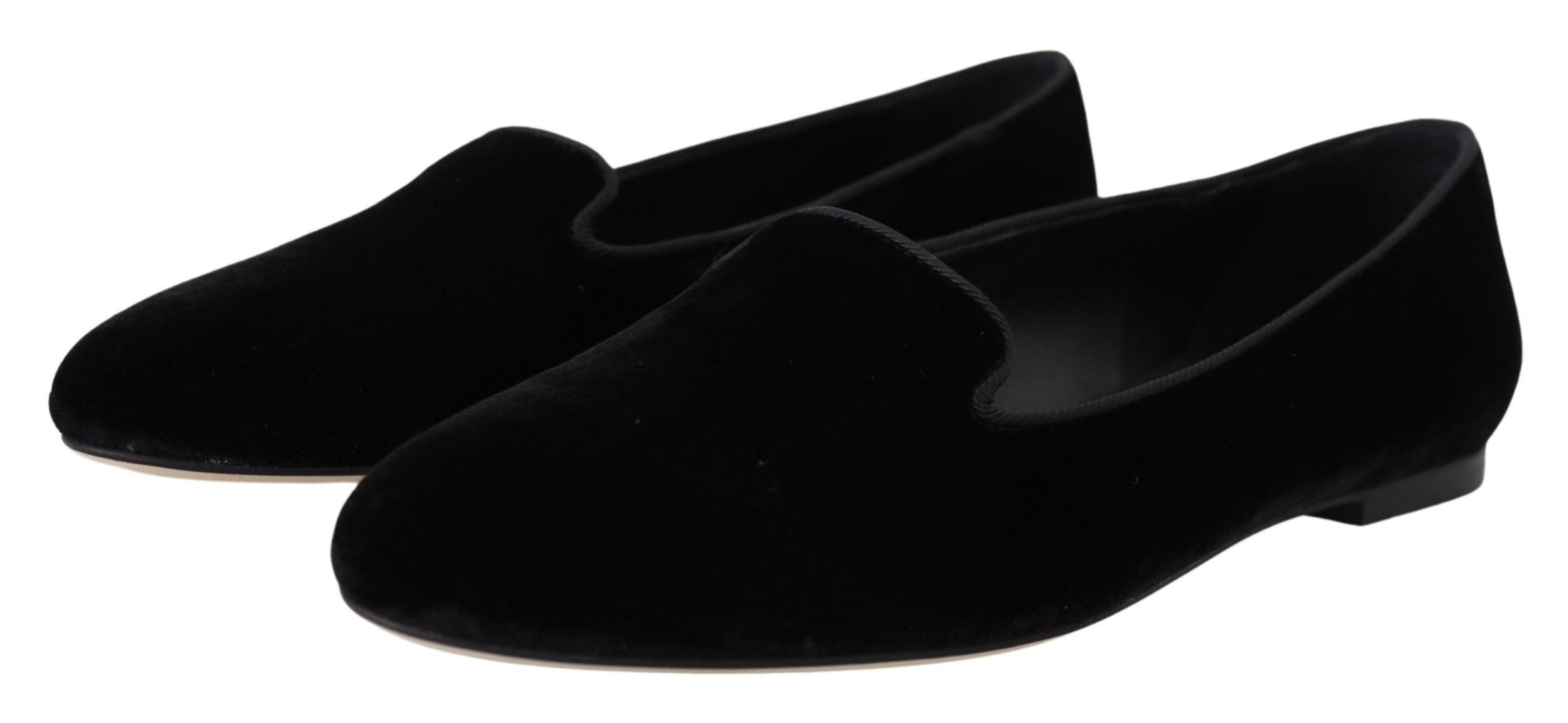 Dolce & Gabbana Elegante schwarze Loafers aus Seidenmischung