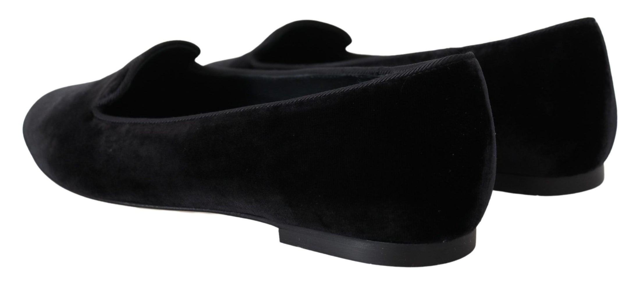 Dolce & Gabbana Elegante schwarze Loafers aus Seidenmischung