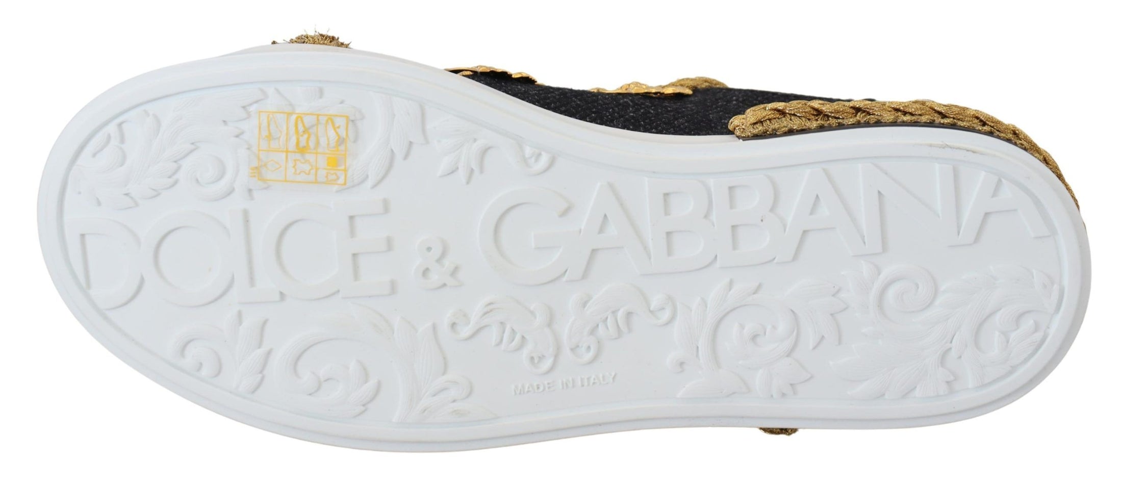 Dolce & Gabbana Elegante Portofino Sneakers aus Leder in Schwarz