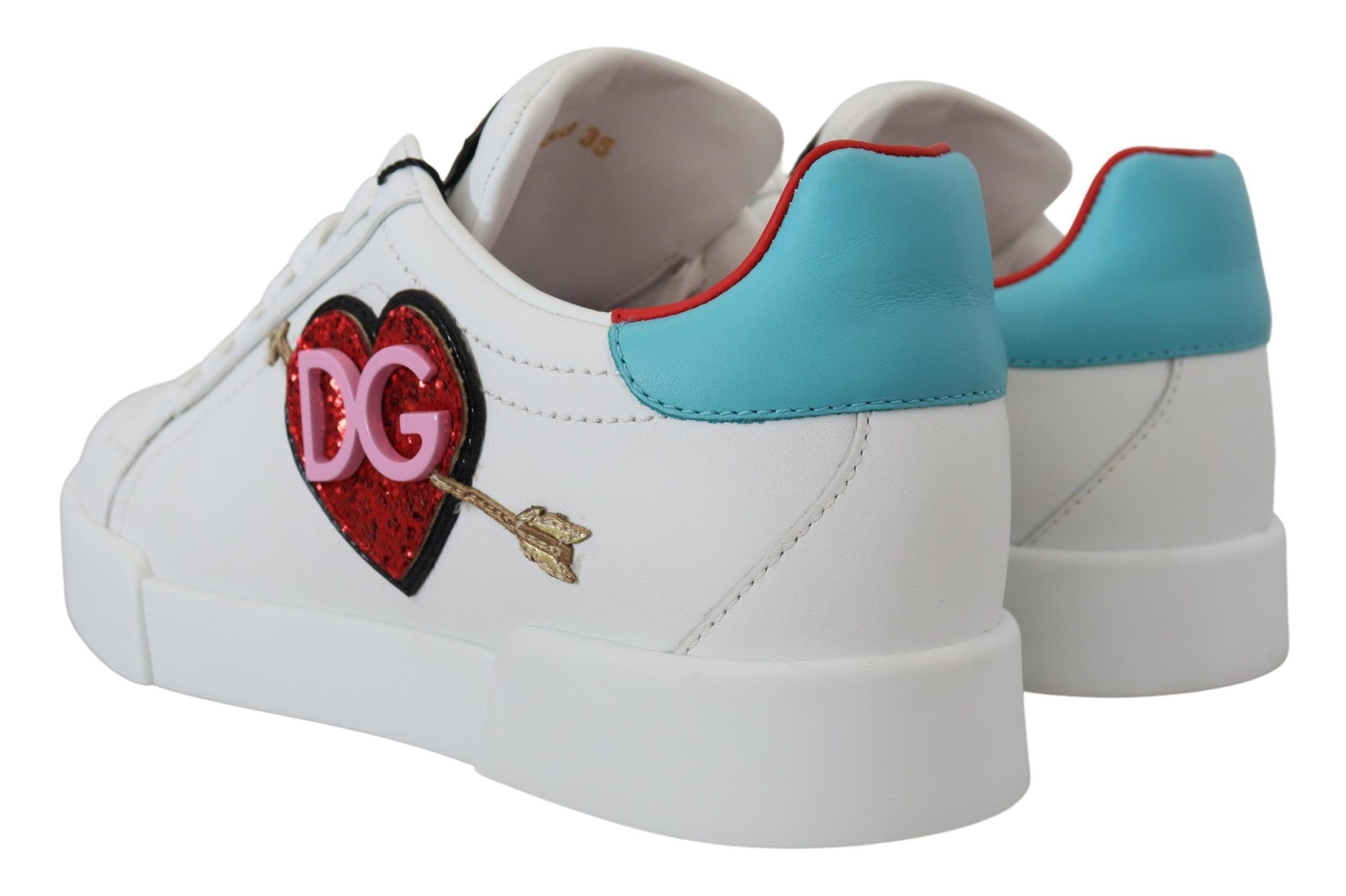 Dolce & Gabbana Elegante weiße Portofino-Ledersneakers