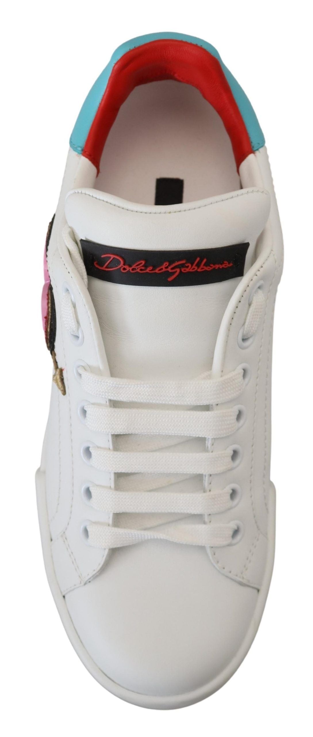 Dolce & Gabbana Elegante weiße Portofino-Ledersneakers