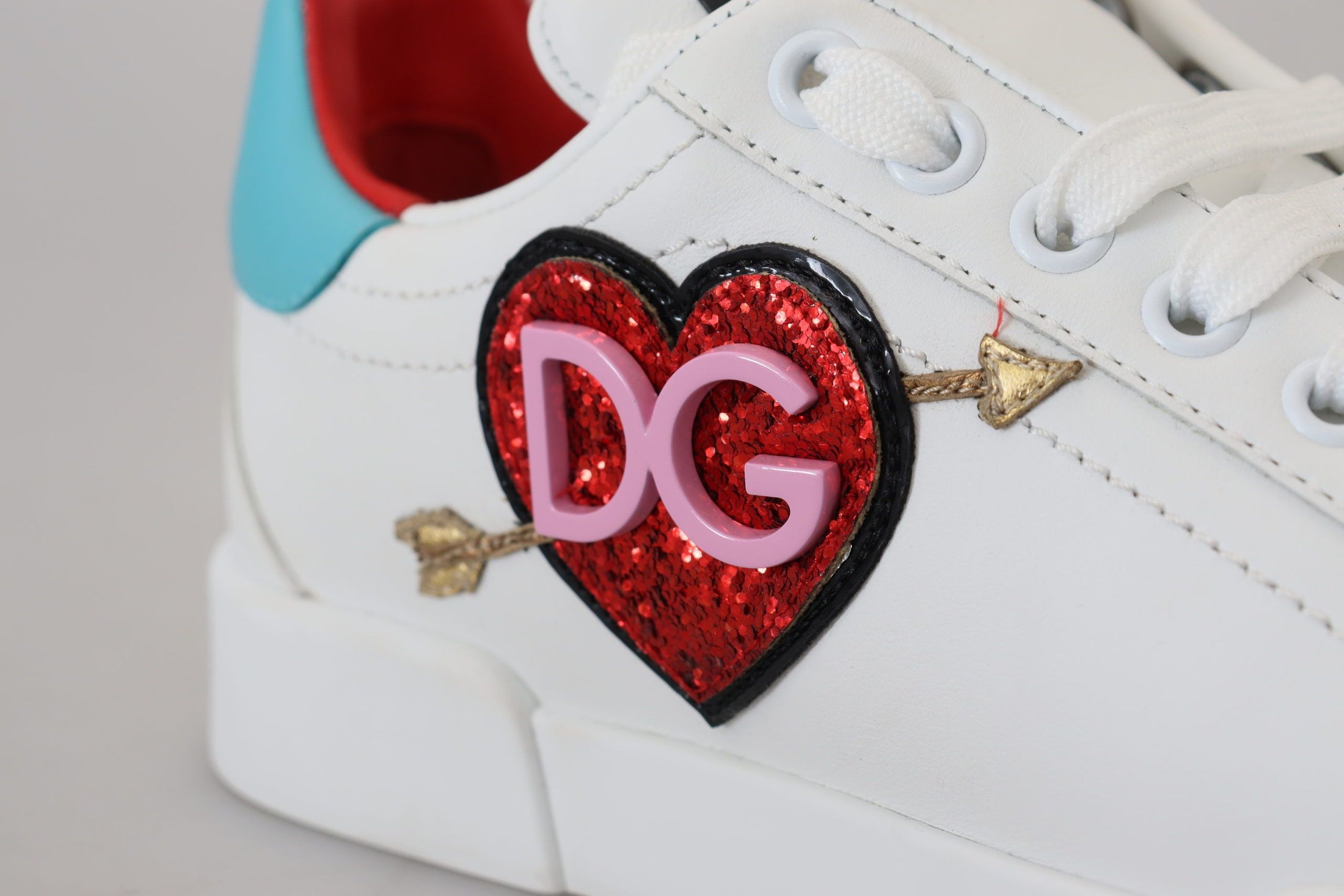 Dolce & Gabbana Elegante weiße Portofino-Ledersneakers