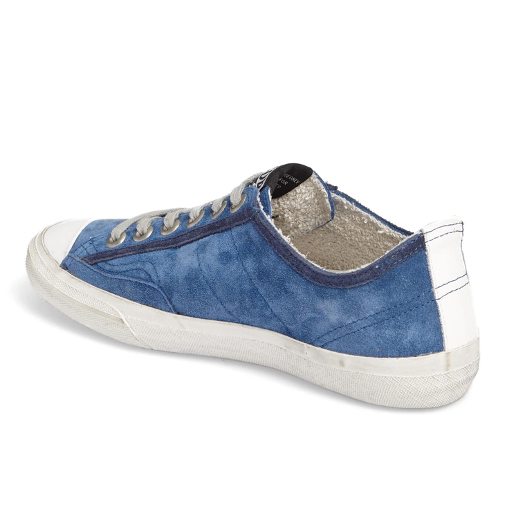 Golden Goose Schicke blaue Low-Top-Sneakers aus Wildleder