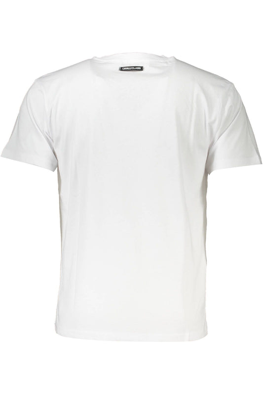 Cavalli Class Weißes Baumwolle Männer T-Shirt