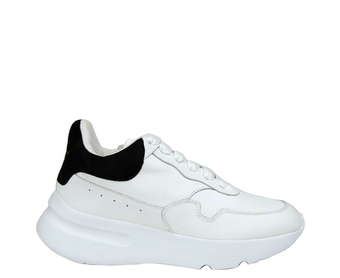 Alexander McQueen Frauen Weiß Leder Wildleder Sneaker