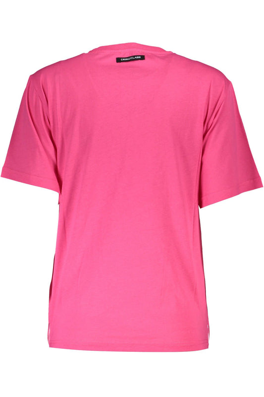 Cavalli Class Rosa Baumwolle Frauen T-Shirt