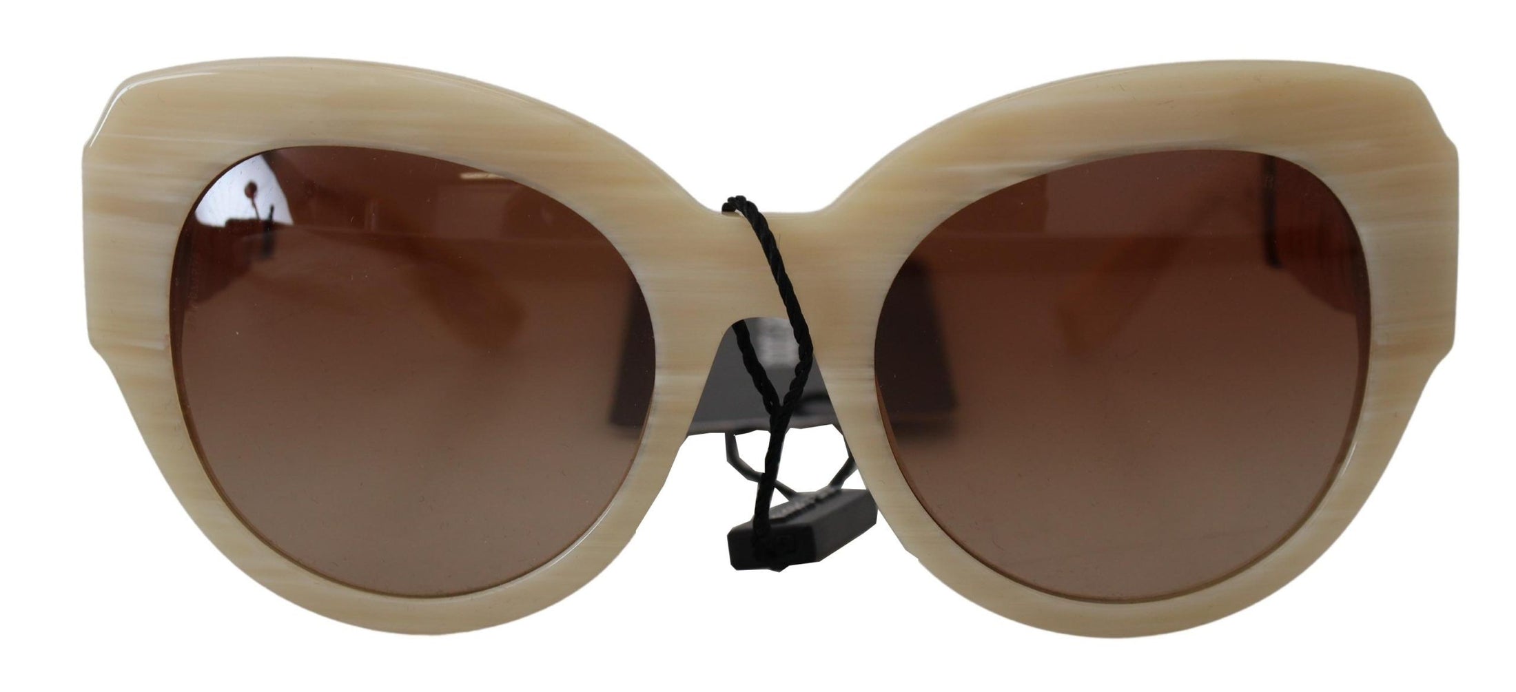 Dolce &amp; Gabbana Beige Chic Acetate Women's Sunglasses