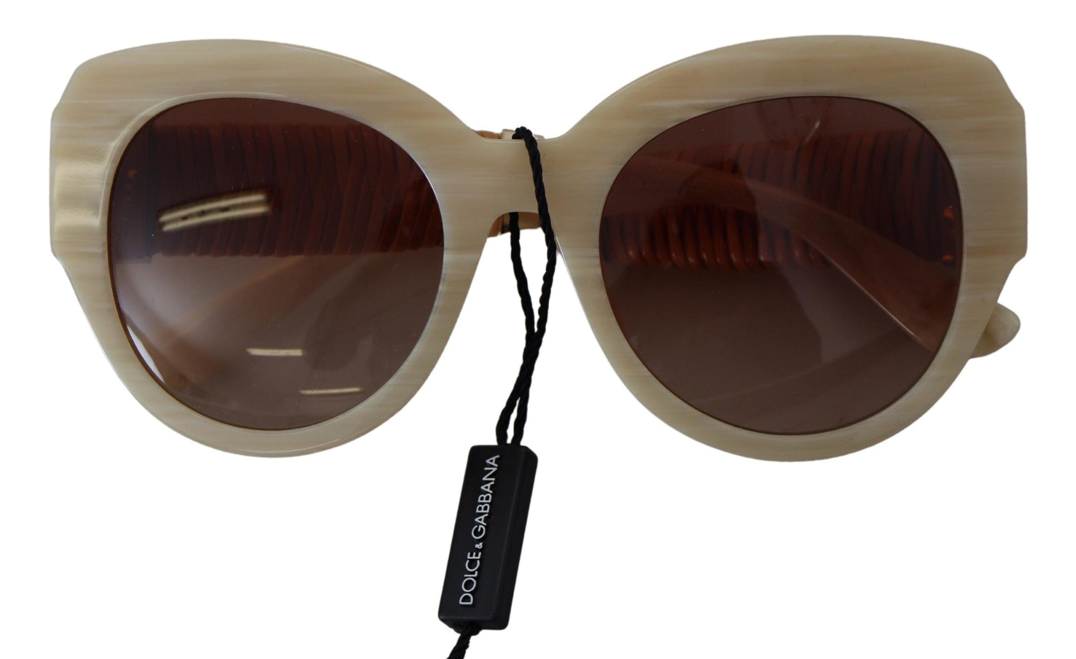 Dolce &amp; Gabbana Beige Chic Acetate Women's Sunglasses