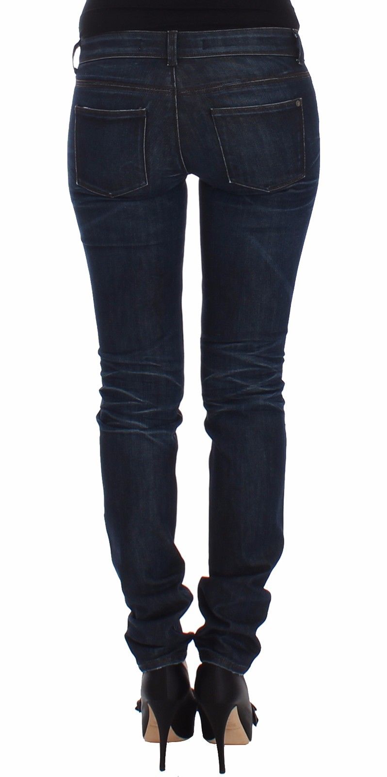 Ermanno Scervino Chic Dunkelblaue Skinny Jeans