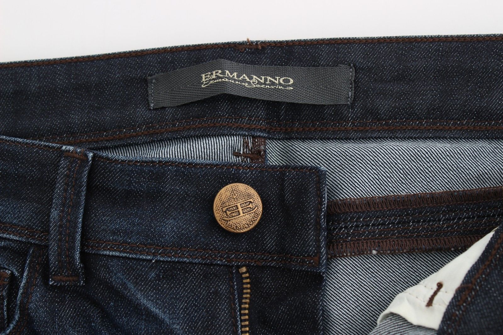 Ermanno Scervino Chic Dunkelblaue Skinny Jeans