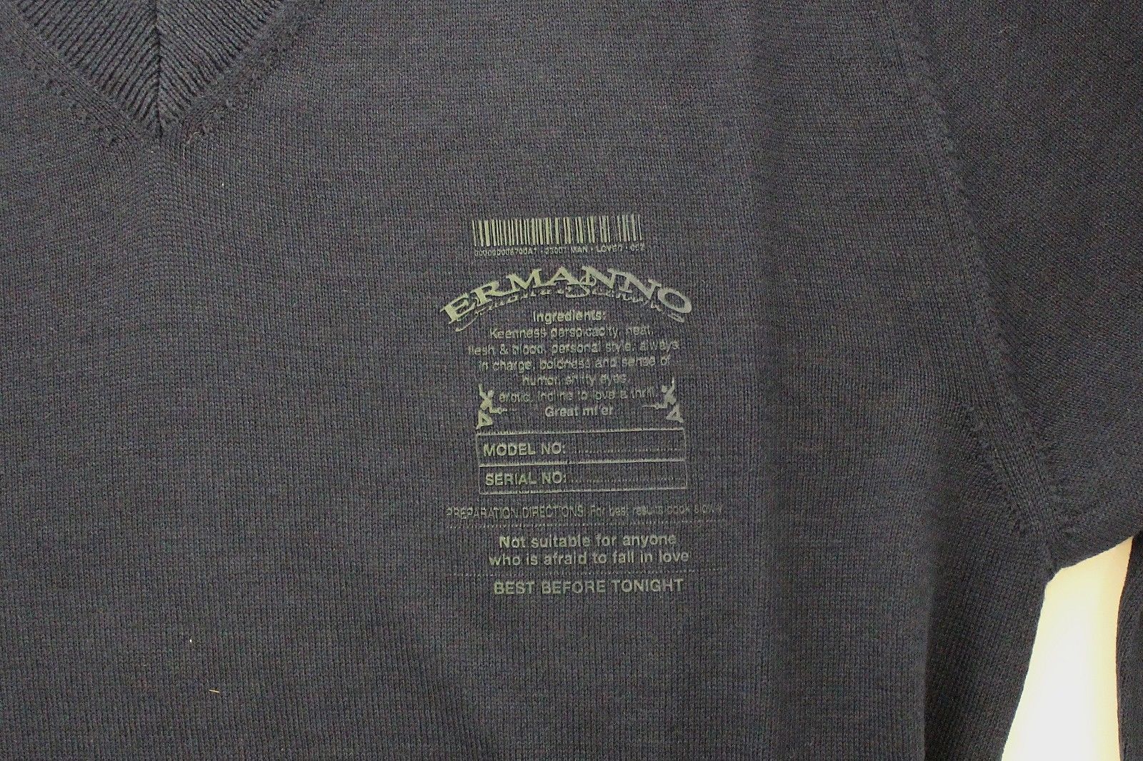 Ermanno Scervino Eleganter blauer Pullover mit V-Ausschnitt aus Wollmischung