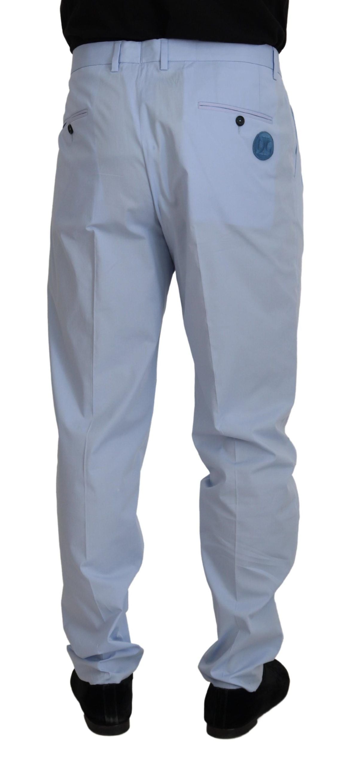 Dolce & Gabbana Elegante Slim Fit Chinos in Hellblau