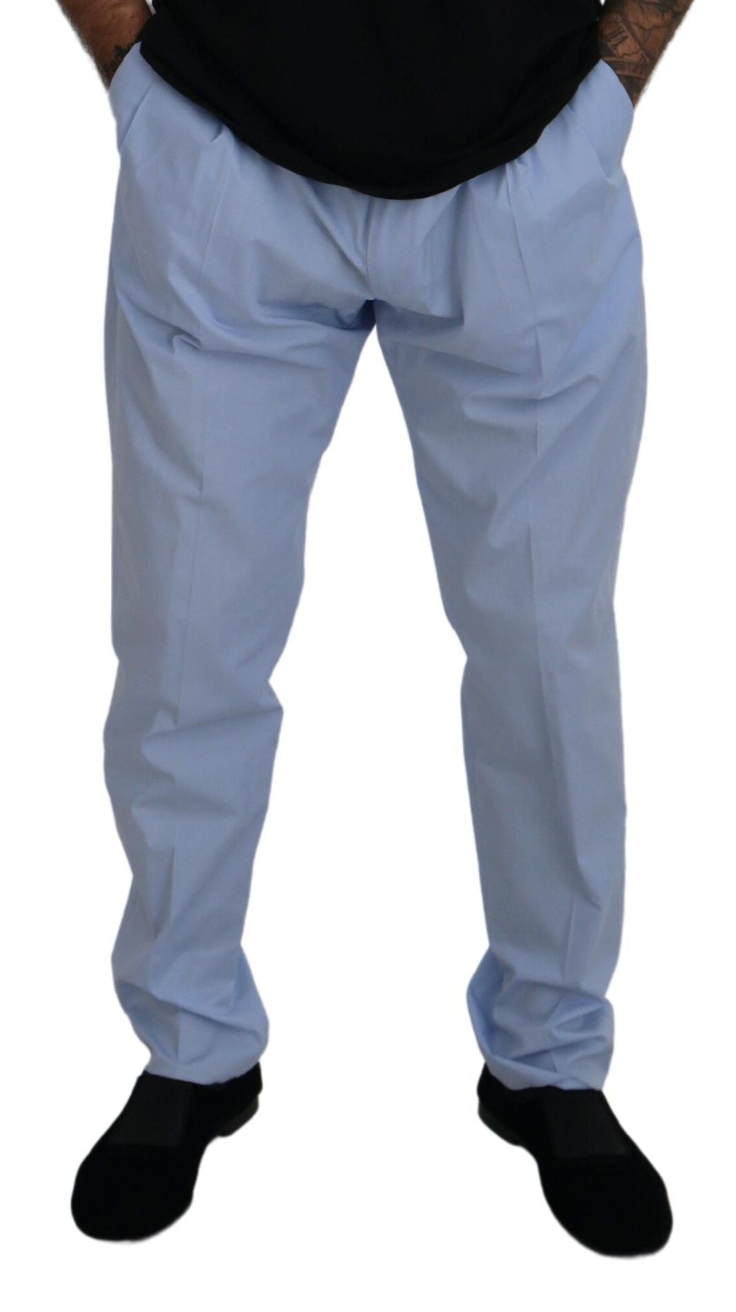 Dolce & Gabbana Elegante Slim Fit Chinos in Hellblau