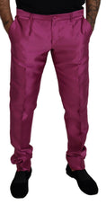 Load image into Gallery viewer, Dolce & Gabbana Elegant slim fit trousers in pink for formal occasions
