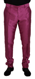 Load image into Gallery viewer, Dolce & Gabbana Elegant slim fit trousers in pink for formal occasions
