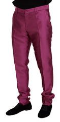 Load image into Gallery viewer, Dolce & Gabbana Elegant slim fit trousers in pink for formal occasions
