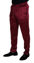 Load image into Gallery viewer, Dolce & Gabbana silk lounge pants in burgundy
