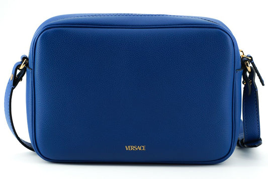 Versace Elegant camera bag in blue calf leather