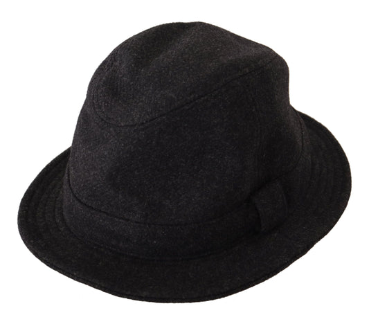 Dolce &amp; Gabbana Elegant gray trilby hat made of wool and cashmere