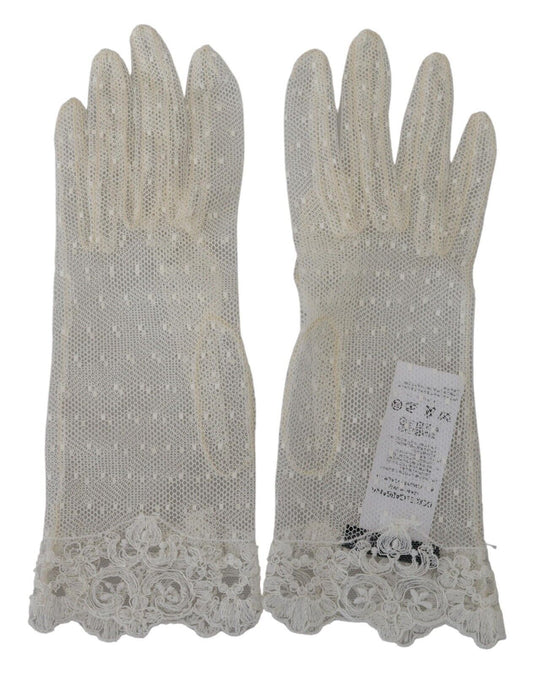 Dolce &amp; Gabbana Chic white palm-sized gloves