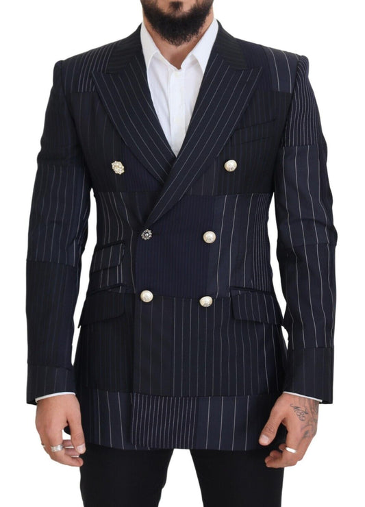 Dolce & Gabbana Eleganter Marineblazer in schmaler Passform und doppelreihig