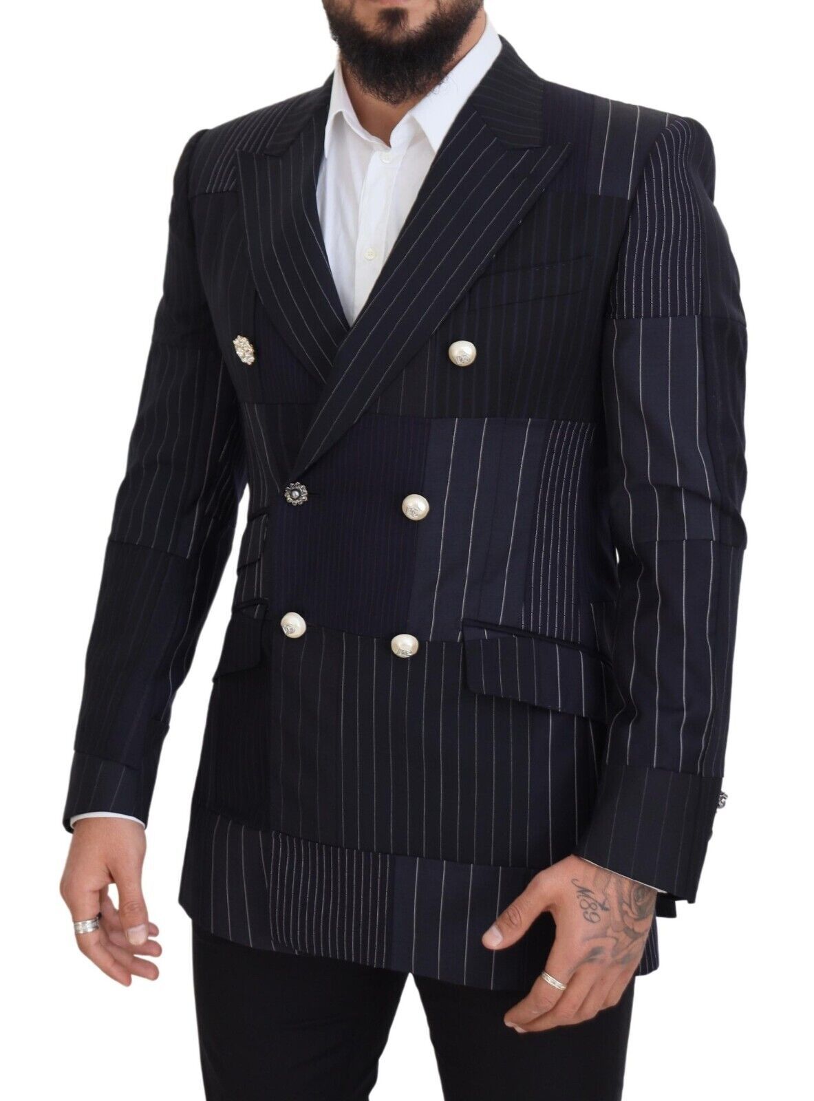 Dolce & Gabbana Eleganter Marineblazer in schmaler Passform und doppelreihig