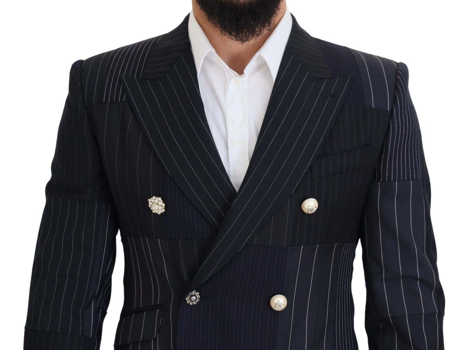 Dolce & Gabbana Eleganter Marineblazer in schmaler Passform und doppelreihig