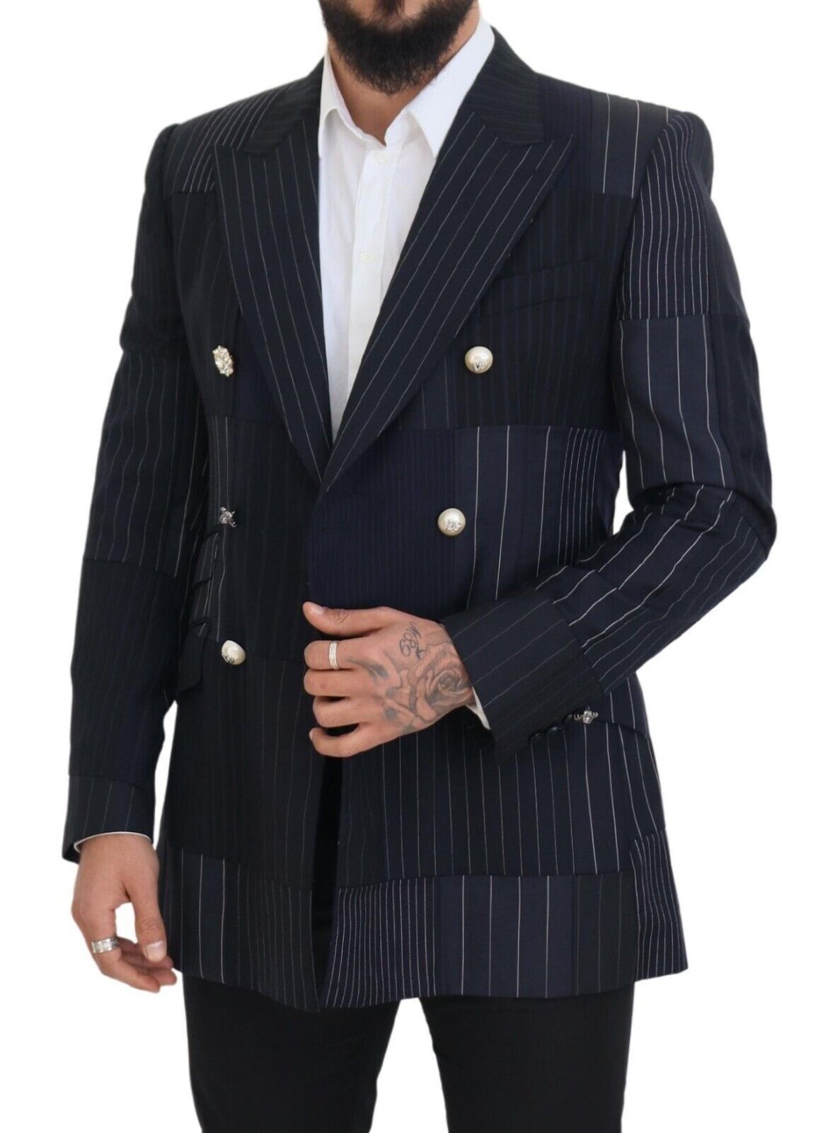 Dolce & Gabbana Eleganter Marineblazer in schmaler Passform und doppelreihig