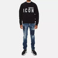 Load image into Gallery viewer, Dsquared² Schickes Schwarzes Logo-Sweatshirt aus Baumwolle
