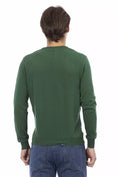 Load image into Gallery viewer, Baldinini Trend Elegant green crew neck sweater made of cotton
