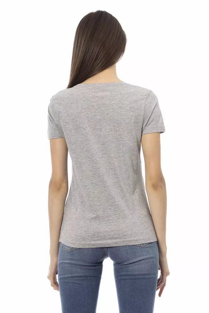 Trussardi Action Chic gray short sleeve crew neck tee