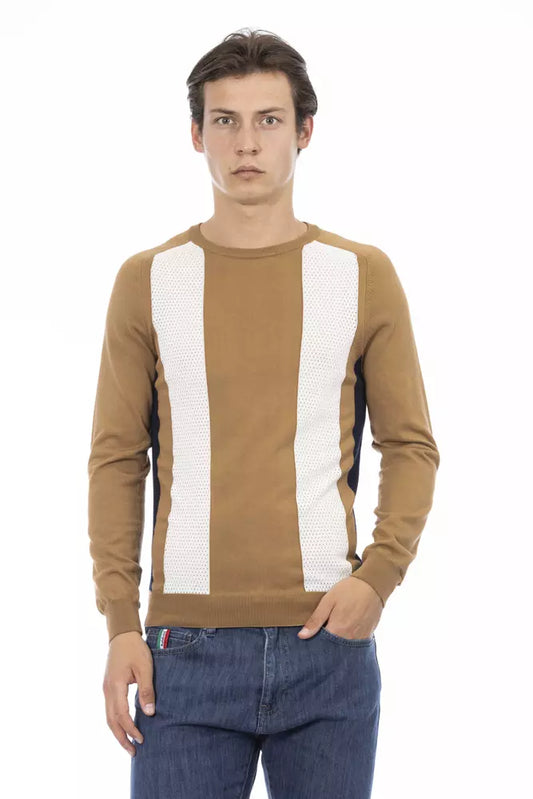 Baldinini Trend Elegant round neck sweater made of cotton