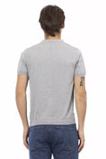 Load image into Gallery viewer, Baldinini Trend Elegant gray cotton sweater with V-neck
