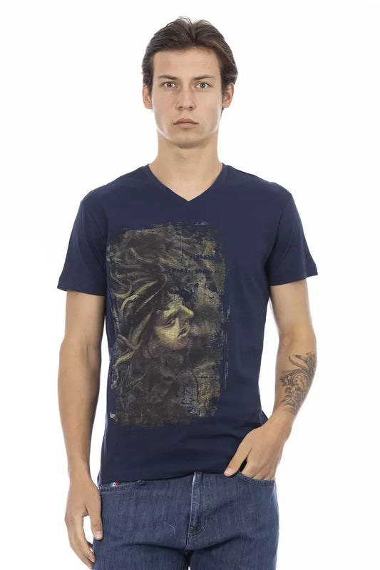 Trussardi Action Blau Baumwolle Männer T-Shirt