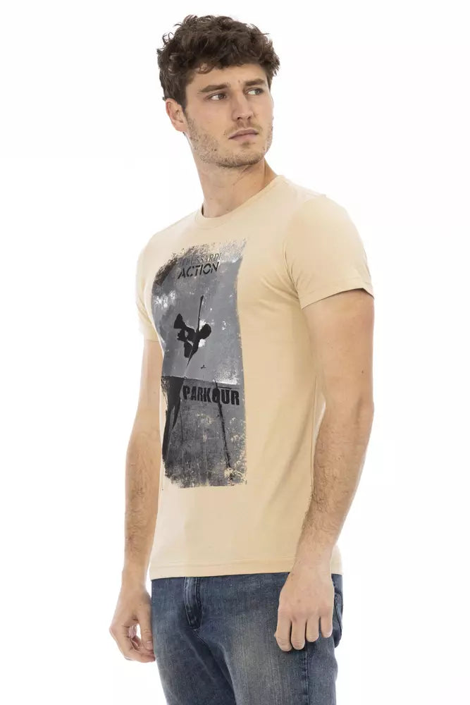 Trussardi Action Beige Baumwolle Männer T-Shirt